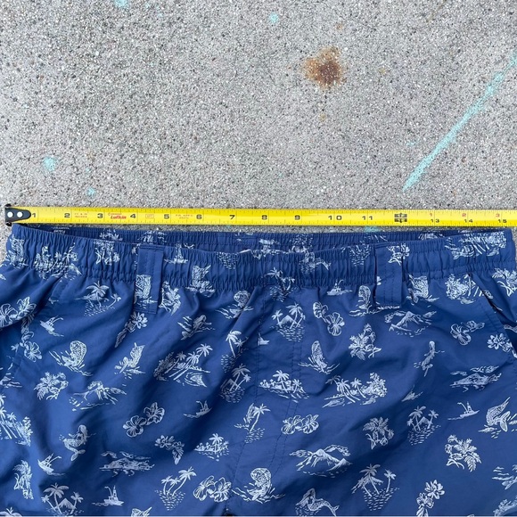 Columbia PFG Shorts Mens M 30x6 blue novelty swim trunks unlined fishing - Picture 4 of 7